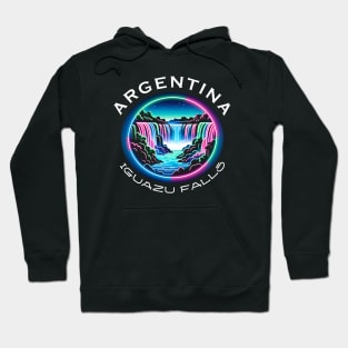 Iguazu Falls Argentina -Cool Neon Art Style Hoodie